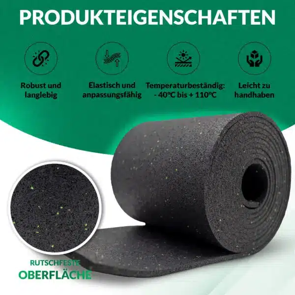 Antirutschstreifen PIKKI® 250 x 8 mm aus Gummigranulat für Ladungssicherung